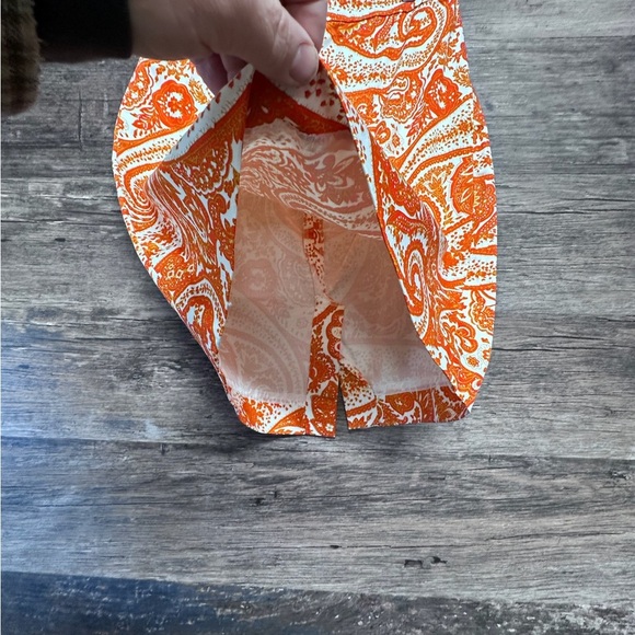 J. Crew Orange and White Knee-Length Pencil Skirt - Picture 3 of 8